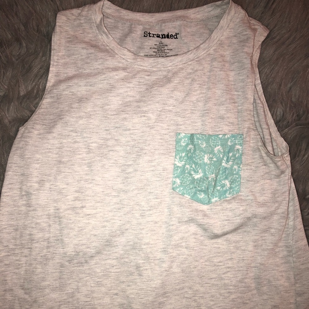 Tank top with pineapple pocket